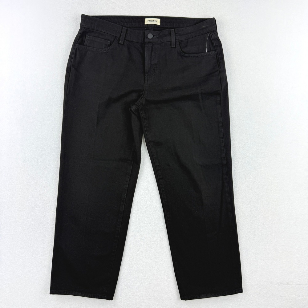 L'AGENCE‎ Blane Low Rise Cropped Black Denim Jeans Size 29